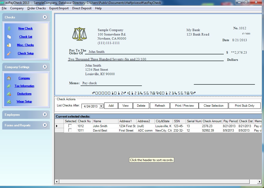 software to print business checks